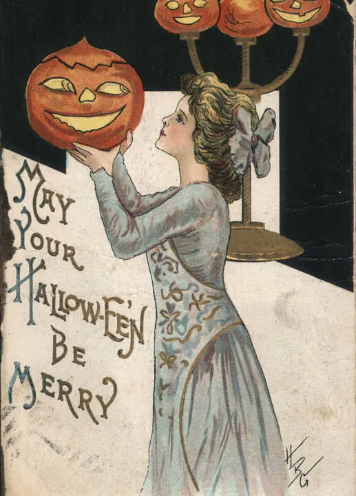 Photo for Postcard: “May Your Hallow-Een Be Merry” by H. B. Griggs (1908)